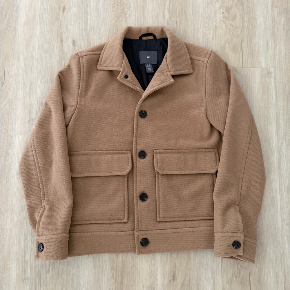 H&M Beige Wool Blend Jacket Size Men's XS/ Women's Small